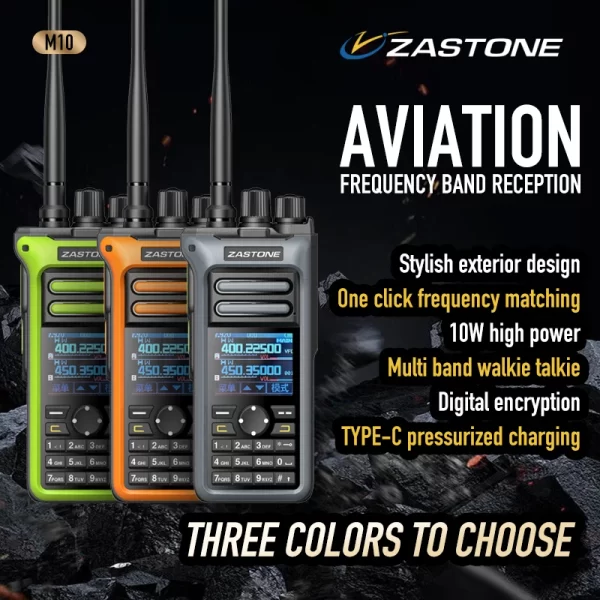 ZASTONE M10 10W AM Air Aviation Band High Power Walkie-Talkie CTCSS FM Radio - Image 2