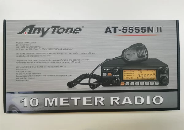 AnyTone AT-5555N II 28.000-29.700MHz 10 Meter Radio 40 Channel AM/FM/SSB/LSB/USB Mode Mobile CB Radio - Image 5