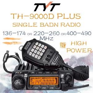 NEW TYT TH-9000D PLUS Vehicle Radio VHF 136-174Mhz UHF 220-260Mhz UHF 400-490 MHz