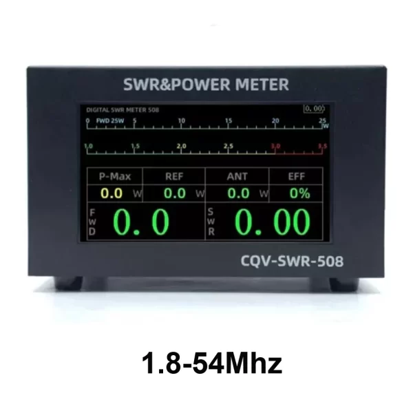 SWR Power Meter CQV-SWR-508 200W Digital Standing Wave Meter Work from 1.8-54Mhz 4.3-inch IPS Color LCD display - Image 2