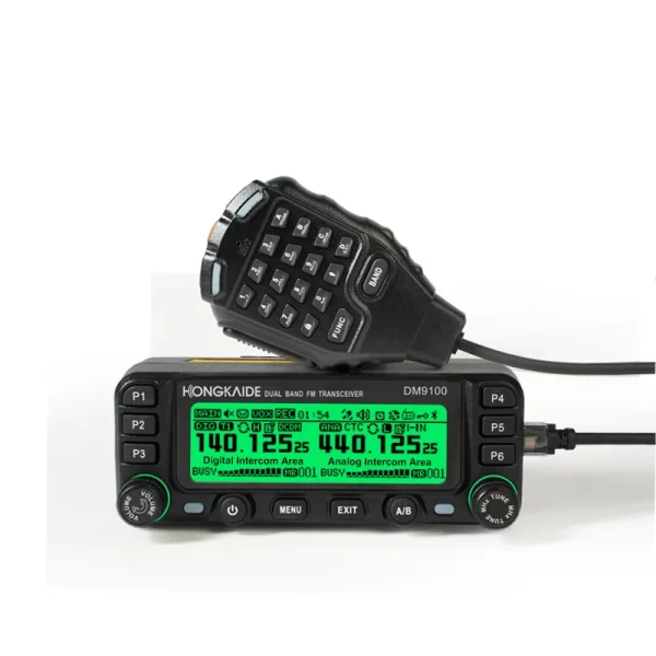 DMR Digital Vehicle Transceiver DM9100 Dual Band GPS APRS VHF UHF Car Mobile Two way Radio