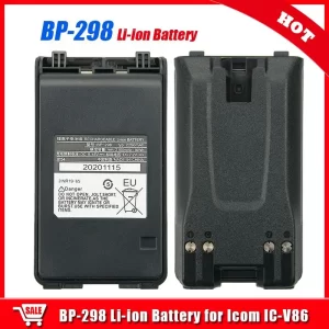 7.2V 2250mAh Replacement Battery BP-298 for Walkie Talkie Icom IC-V86 radios with Belt Clips