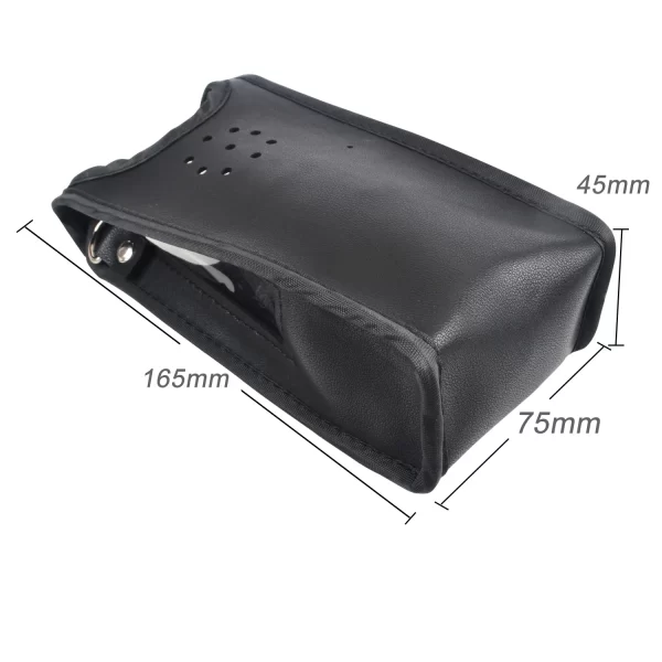 Leather Holster Walkie Talkie Bags case Artificial Carry Pouch with Adjustable Strap for LEIXEN VV-25 NOTE 25W Ham Radio - Image 4