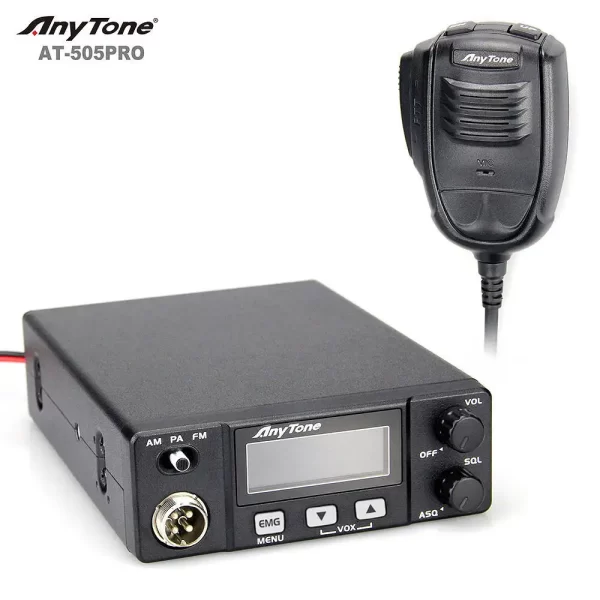 New Anytone AT-505Pro CB Radio 26.965-27.405MHz 4W 40Channels AM/FM/PA Scan Function ASQ/SQ/VOX Mobile Car Radio - Image 4