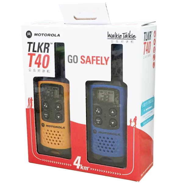 2pcs/pair Motorola TLKR-T40 LCD display 8 channels up to 4 km Range Mini Portable Walkie Talkie - Image 3