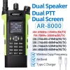 ABBREE AR-8000 Air Band 12W Walkie Talkie Dual PTT Dual Display