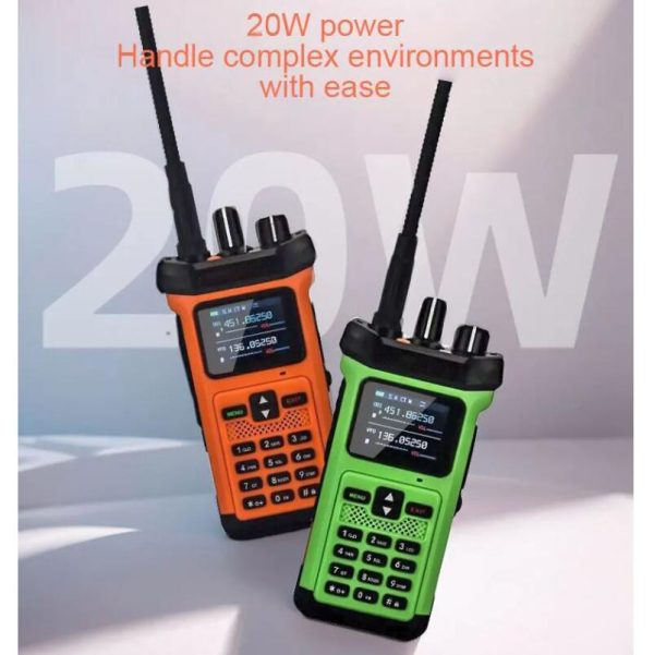 20W Real Walkie Talkie Air Band NOAA One-click replication 6 bands VHF UHF 199CHS 10800 Battery - Image 4