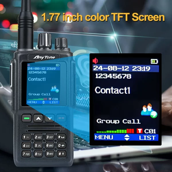 Newest Anytone AT-D168UV Digital DMR Handheld 2 ways Radio - Image 3