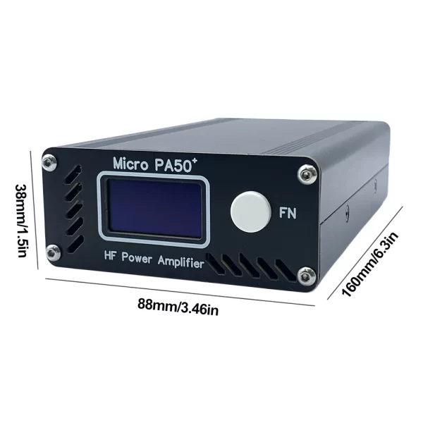 New Micro PA50+ (PA50 Plus) 50W 3.5MHz-28.5MHz 1.3inch OLED Screen Intelligent Shortwave HF Power Amplifier SWR Meter LPF Filter - Image 6