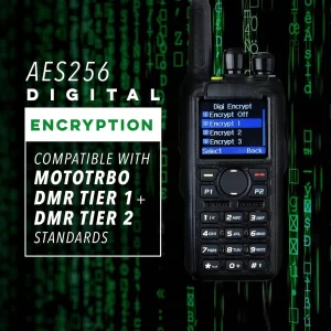 DMR-6X2 DMR Digital Dual Band Two-Way Radio 7W VHF/UHF 136-174MHz & 400-480MHz Encryption GPS