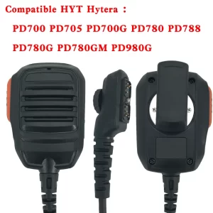 Walkie Talkie PTT Speaker Mic for Hytera HYT PD702 PD700 PD700G PD780 PD780G PD780GM Two Way Radio Shoulder Microphone