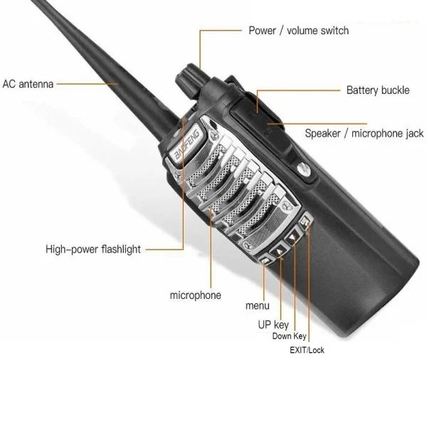 UV8D Baofeng Radio UV-8D 5Watt 16Channels FM Portable Two-way Radio - Image 3