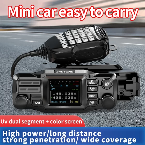ZASTONE D500 Car Walkie Talkie 25W Mini Mobile HF Transceiver Aviation AM Frequency Decoding Outdoor Communication