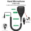 Hand Microphone Single PTT 2-Pin K-Type Walkie Talkie Speaker Compatible With Baofeng UV-32 UV-25 Quansheng Kenwood TYT Radio