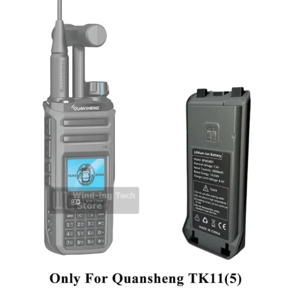 Quansheng TK11(5) Radio Battery Back Clip 2500mAh Type-C Charging - Image 5