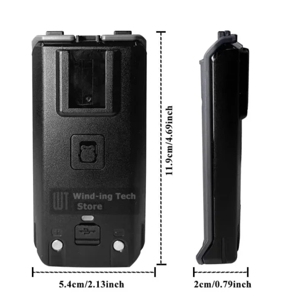 Quansheng TK11(5) Radio Battery Back Clip 2500mAh Type-C Charging - Image 4