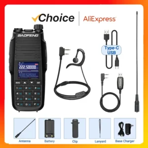 Baofeng UV-29 Pro Max Walkie Talkie NOAA 999 Channel Two Way Radio Long Range Type-C Charging Display Radio