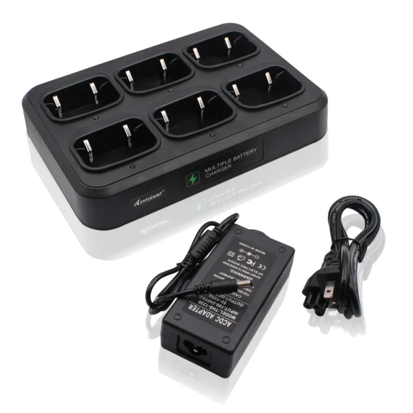 Six-Way Multi Desktop Charger for HYTERA HYT Radio TC-508 TC-446S TC-518 TC-580 TC-500S TC-585 TC-560 TC-510 - Image 3