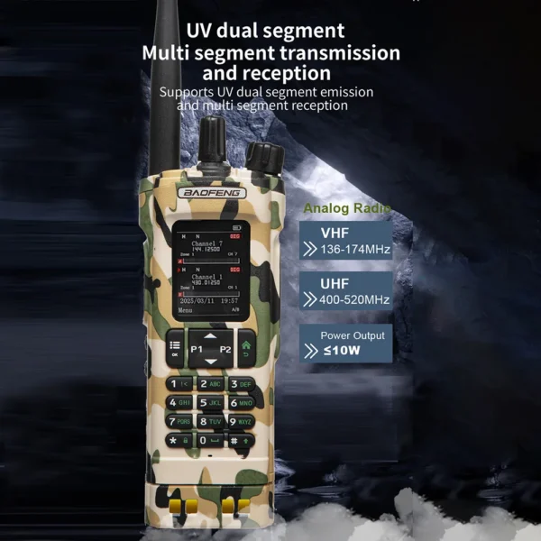 Baofeng DM-32 Digital Camouflage GPS 10W Multi Band Wireless Copy Frequency DMR For Bluetooth Programming Long Range Ham Radio - Image 6