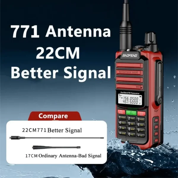 Baofeng UV-68 Pro Max V2 IP68 Waterproof Walkie Talkie 8800mah Battery Type C UHF VHF Dual Band 128 Channels UV-S22 UV-98 Pro Red Radios - Image 3