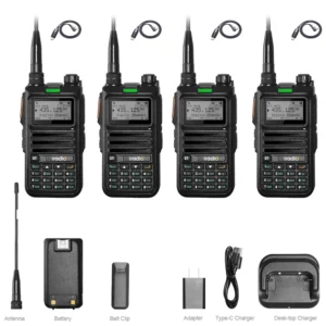 4pcs Iradio DM4R DMR Digital Analog Walkie Talkie AES-256 Encryption SMS Dual Mode Dual Time Slot 1024 CH DM-UV4R