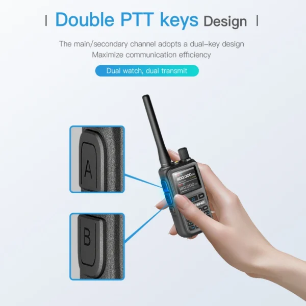 BAOFENG UV 5R Mini Walkie Talkie Bluetooth Wireless Copy Frequency Dual PTT UHF VHF AM Type-C Long Range Ham 2 Way Radio Camping - Image 5