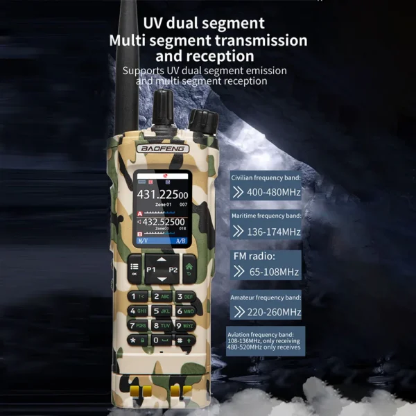 Baofeng UV-32 GPS 10W Multi Band Radio Programming Wireless Copy Frequency NOAA Long Range Ham Two Way Radio Camping Walkie Talkie - Image 4