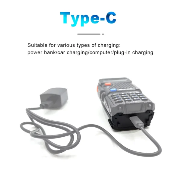 Baofeng Type-c BL-5L 3800mAh 7.4V Extended Li-Ion Short Battery for BAOFENG UV-5R UV-5RX3 UV-5RA UV-5RD UV-5RE UV-5RA+ UV-5RC - Image 4