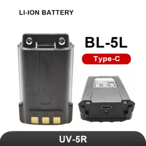 Baofeng Type-c BL-5L 3800mAh 7.4V Extended Li-Ion Short Battery for BAOFENG UV-5R UV-5RX3 UV-5RA UV-5RD UV-5RE UV-5RA+ UV-5RC
