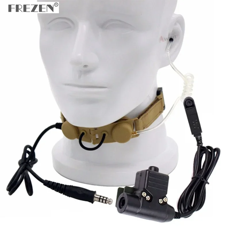 CS Z Tactical Throat Mic Z003 Air Tube Headset U94 PTT for BAOFENG UV9R BF-A58 A58 UV-XR GT-3WP BF-9700 UV-9R Plus Walkie Talkie - Image 2