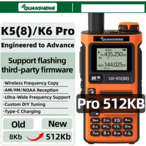 Quansheng UV-K5(8) K6 Pro Ham Radio | 512KB Long Range Portable Camping FM Radio