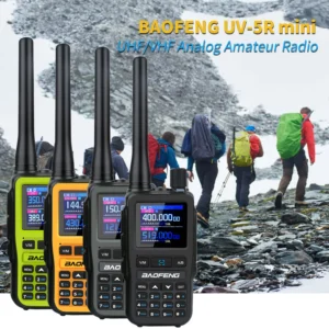 Baofeng UV-5R Mini Walkie Talkie Dual Band Dual PTT Bluetooth Programming Frequency Type-C Charger AM/FM for Camping Hunting