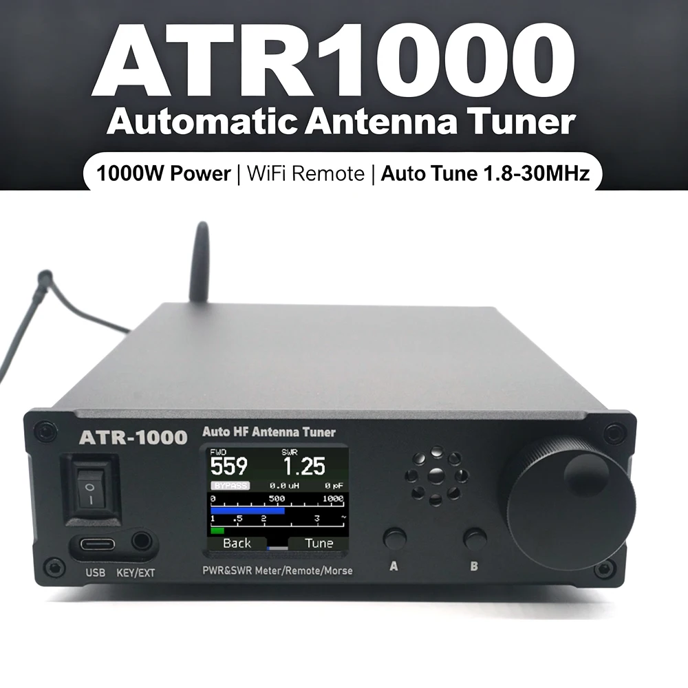 ATR-1000 Full-Auto Tuner – WIFI Smart Remote Upgrade | Best For ICOM, Yaesu, Kenwood Radios