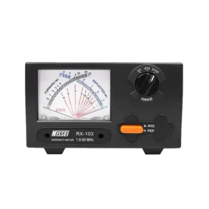 NISSEI RX-103 Mini SWR/Watt Meter | 2KW 1.6-60MHz | HF/VHF/UHF Power Meter