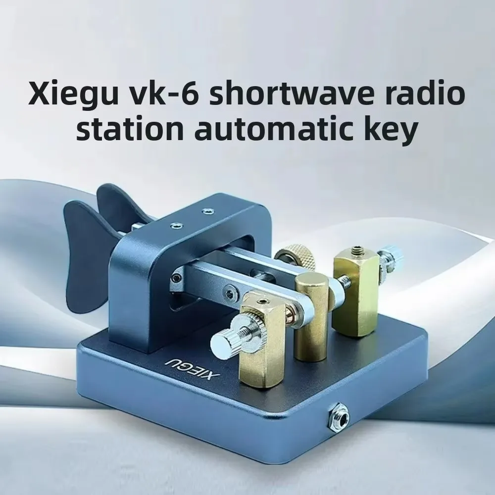 * XIEGU VK-6 Mini Shortwave Radio CW Key Aluminum Alloy Morse Keyer
