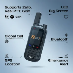 Waterproof Floating POC Walkie Talkie 4G Network | IP67 Marine Radio with GPS for Camping Hiking Boating Emergency