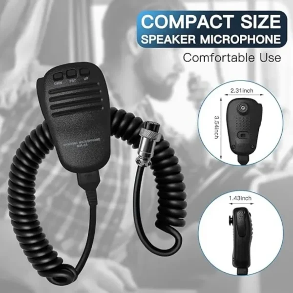 MH-31B8 Handheld Speaker Microphone Compatible with Yaesu Two Way Radios - Image 6