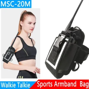 MSC-20M Armband Walkie Talkie Fluorescence Big Nylon Carry Case for BaoFeng UV-5R UV-82 UV-9R Radio Pouch Holder Radio