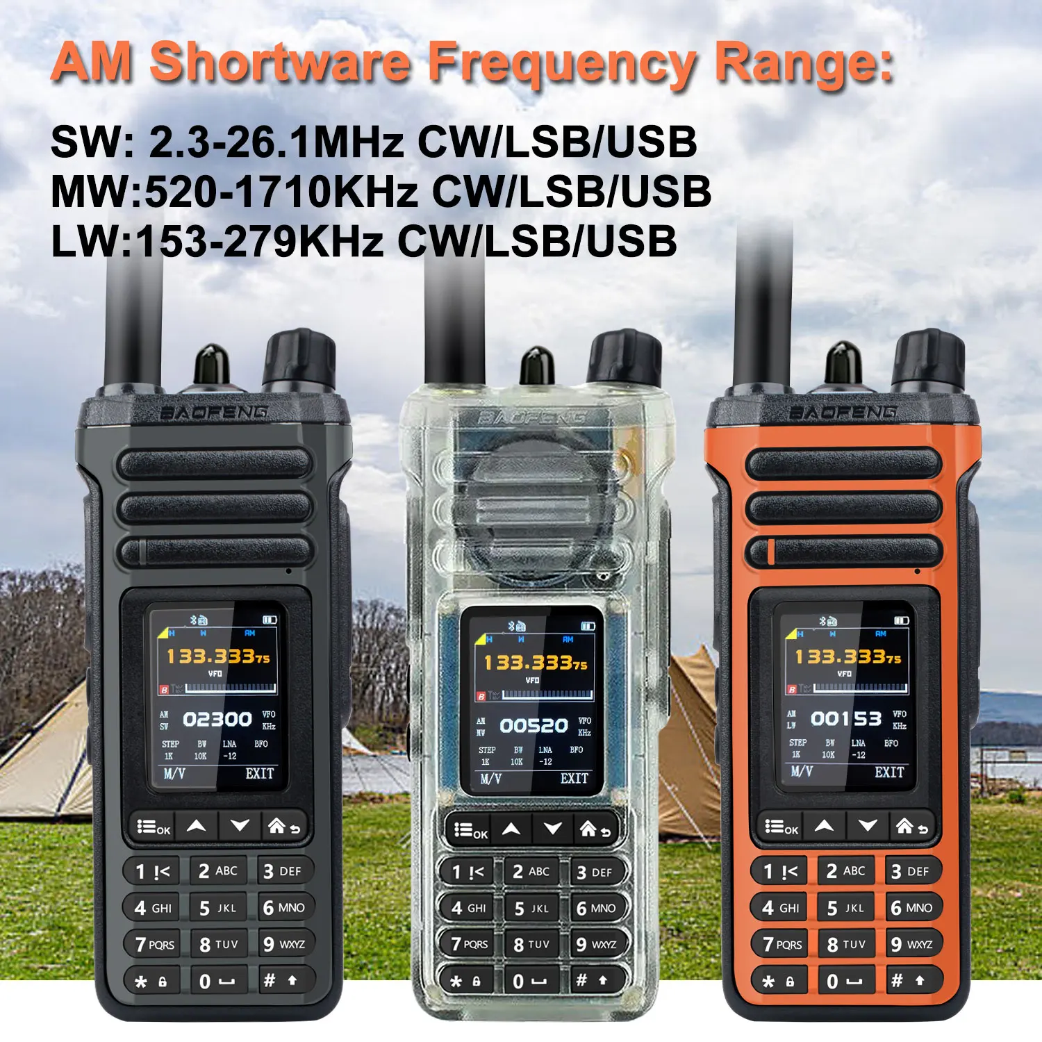 Baofeng SW-9 Amateur FM Radio Shortwave UHF VHF Air Band Full band FM AM SSB App Wireless Program NoAA Freq Sweep Walkie Talkies - Image 4
