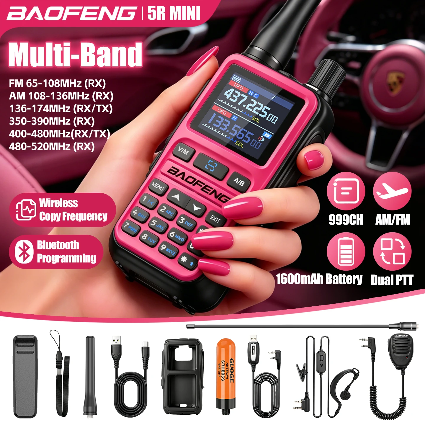 Baofeng 5Rmini Newest Walkie Talkie Free Shipping