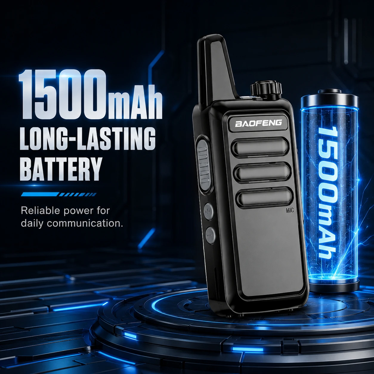Baofeng BF-R5 Mini 5W High Power Long Range Walkie Talkie USB Rechargeable Slim Handheld for Outdoor Hotel Use - Image 2