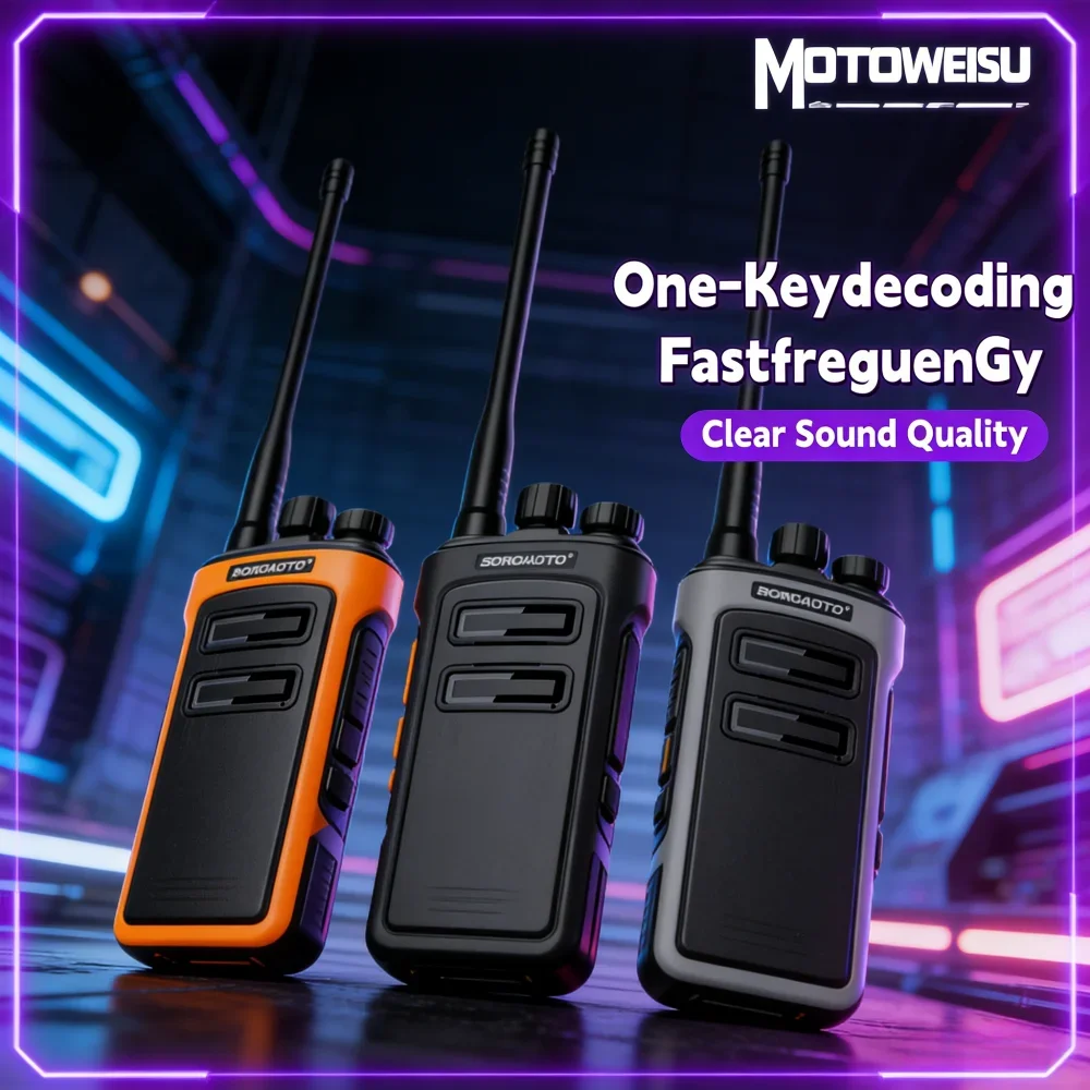 Commercial Walkie Talkie: Rechargeable, Waterproof Long Distance Two-Way Radio with One-Touch Frequency Scanner & Decoding - Image 3