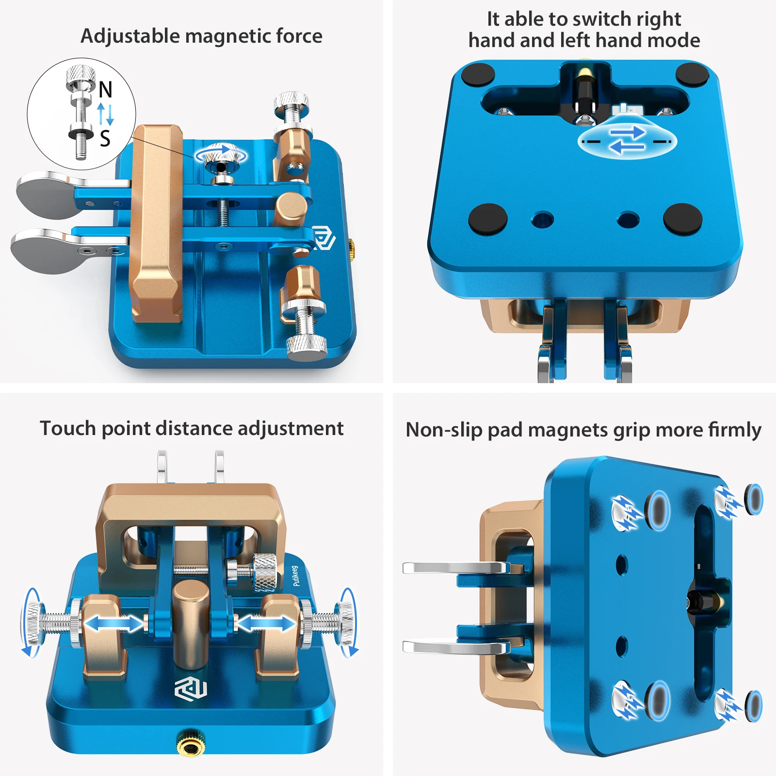 Putikeeg Iambic Auto Morse Keyer Double Paddle CW Telegraph Key for Amateur Radio Practice & Field Use - Image 4