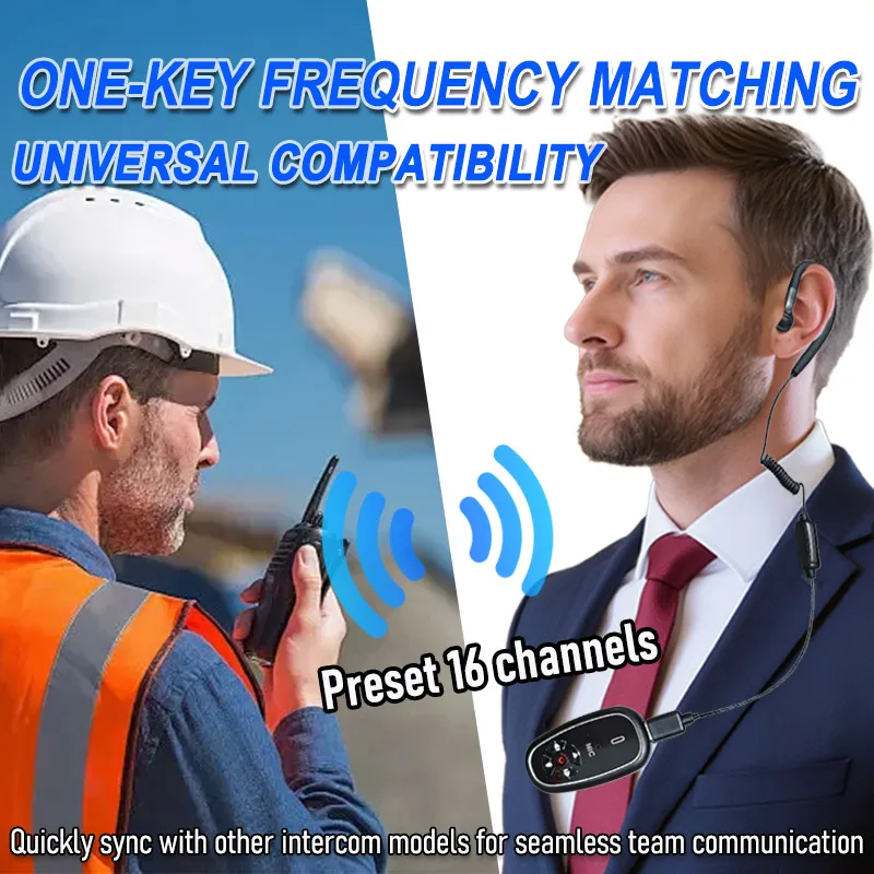 Hands-Free Mini 2-ways Radios Headset AI Voice Control Upgraded - Image 3