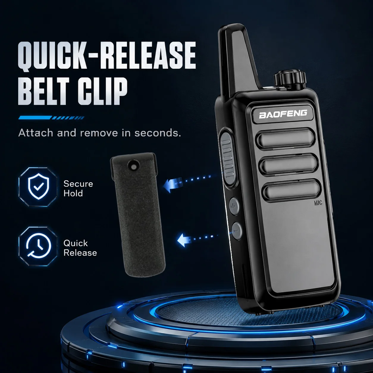 Baofeng BF-R5 Mini 5W High Power Long Range Walkie Talkie USB Rechargeable Slim Handheld for Outdoor Hotel Use - Image 6