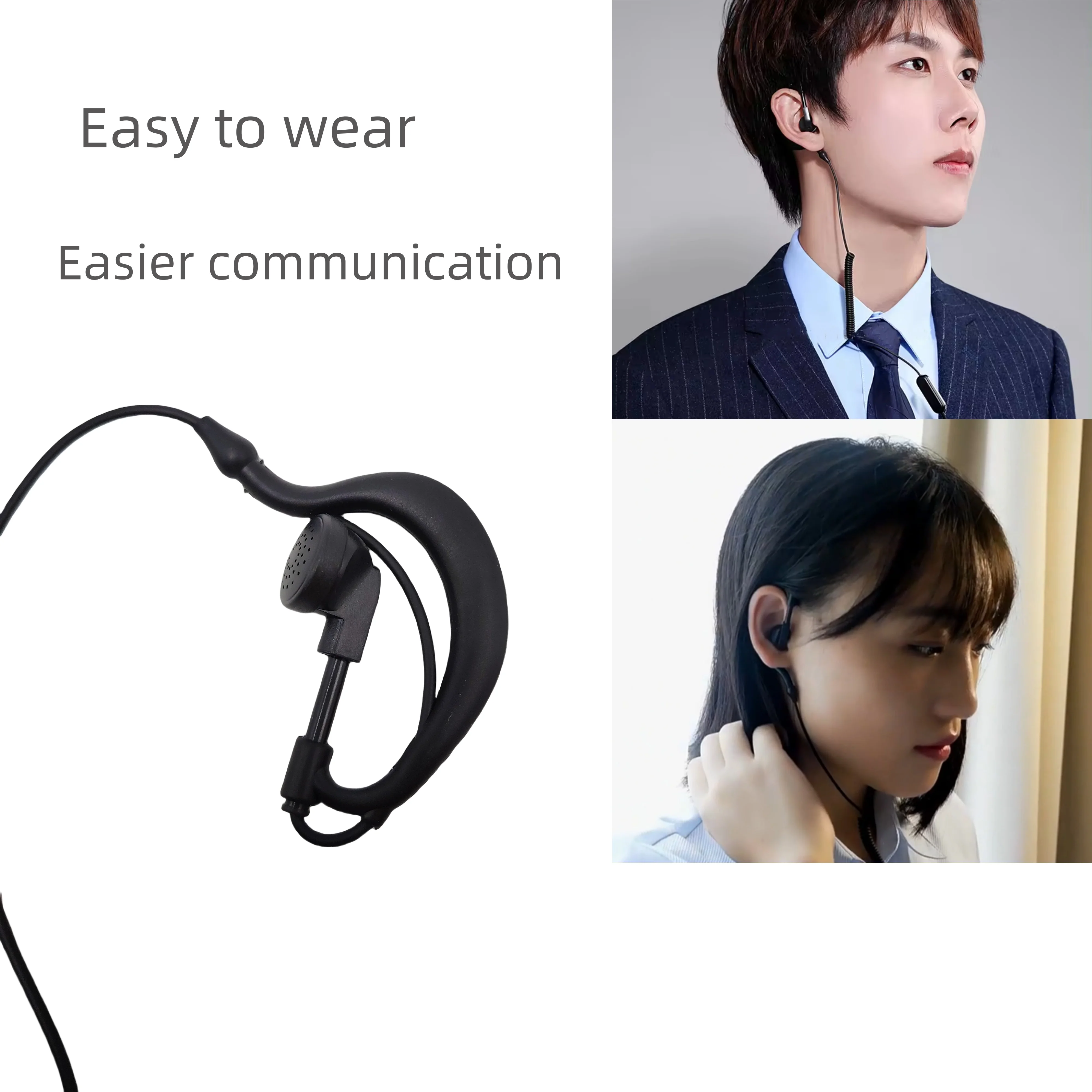 Headset for Walkie-Talkie OS-E23 C Type Walkie Talkie Headphone for OS Walkie Talkie G-Type Earhook Earpiece - Image 2