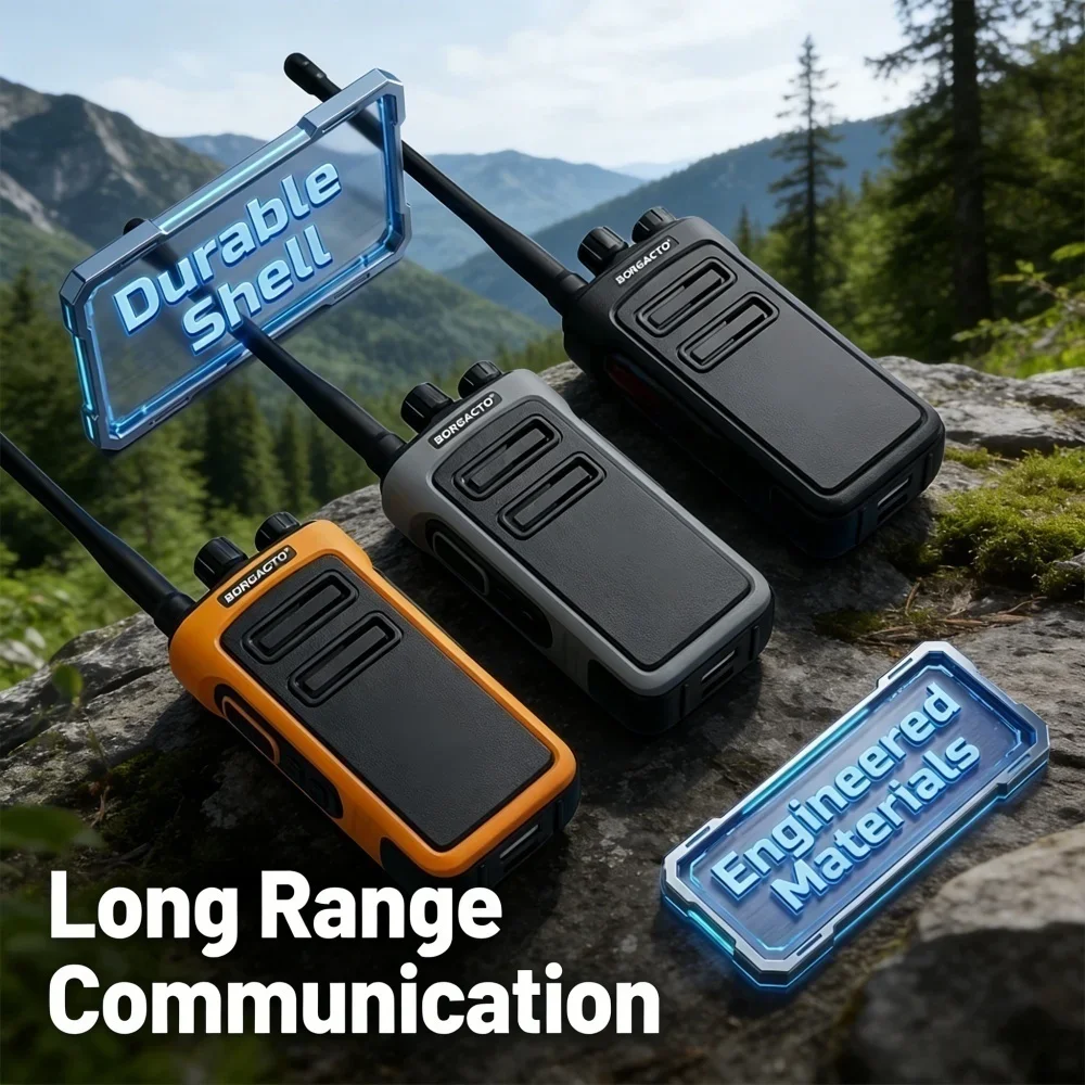Commercial Walkie Talkie: Rechargeable, Waterproof Long Distance Two-Way Radio with One-Touch Frequency Scanner & Decoding - Image 2