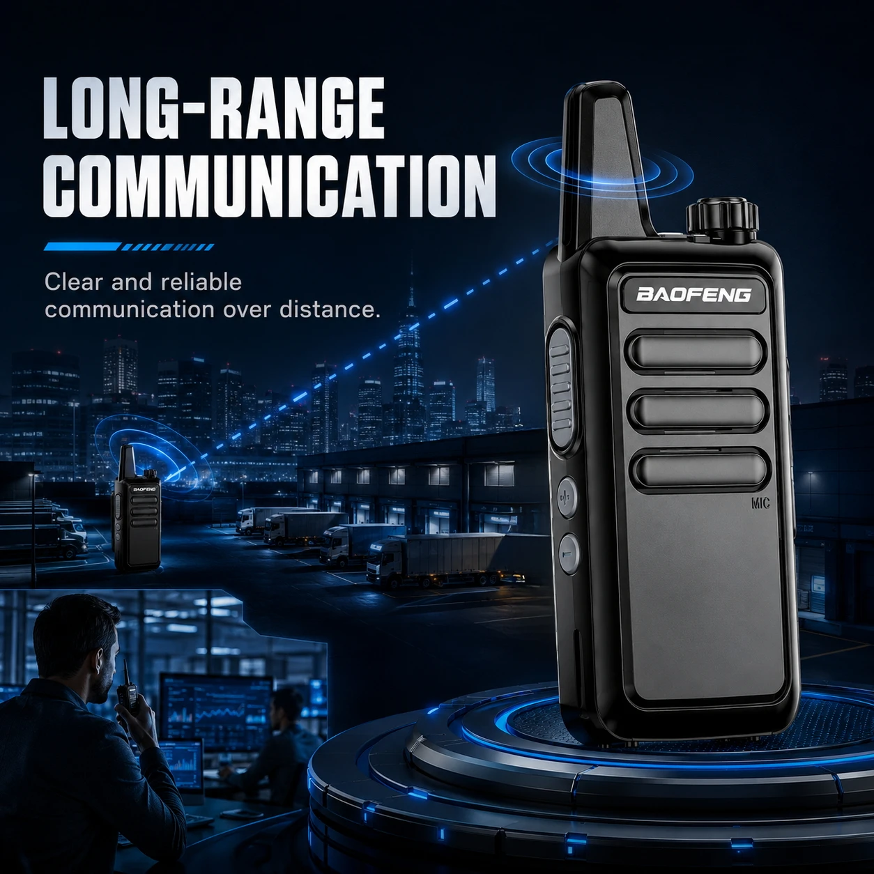 Baofeng BF-R5 Mini 5W High Power Long Range Walkie Talkie USB Rechargeable Slim Handheld for Outdoor Hotel Use - Image 5