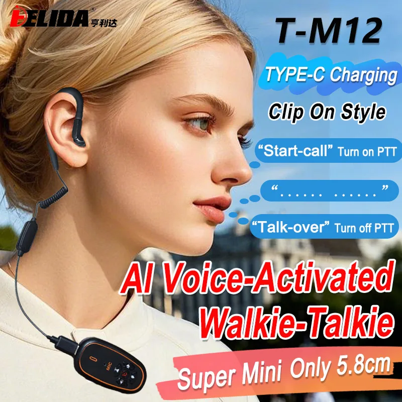 Hands-Free Mini 2-ways Radios Headset AI Voice Control Upgraded - Image 2