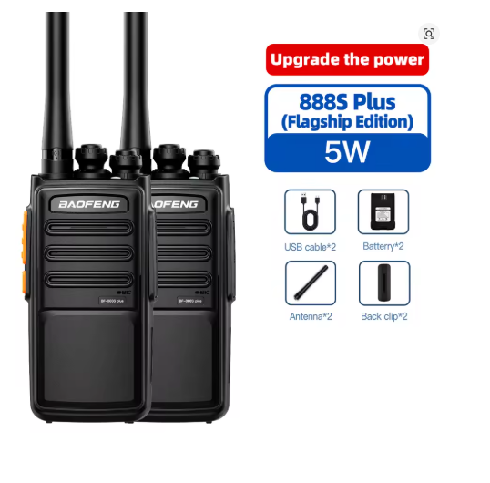 2-Pack BAOFENG BF-888S Plus 16CH UHF PMR446 Portable Radio Transceivers, License-Free Walkie-Talkies - Image 7